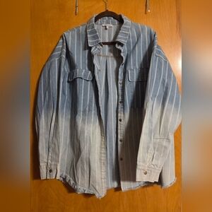 White Birch Blue and White Striped Shirt